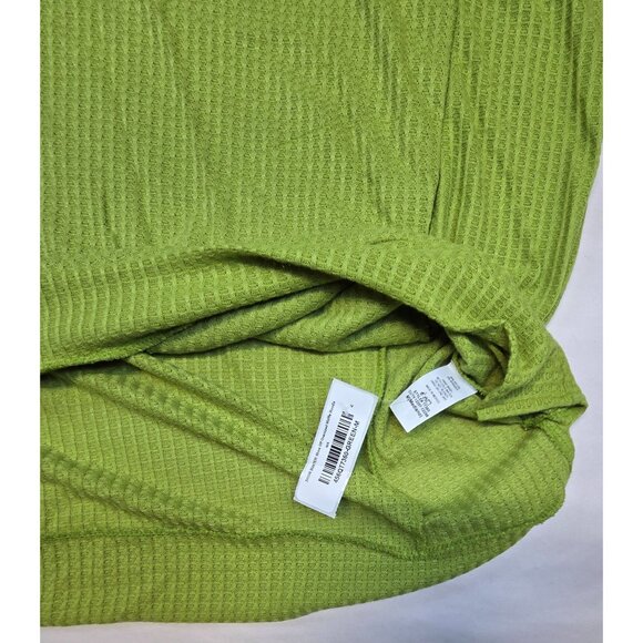 Blumin No Sleeve Hoodie Waffle Pullover Pockets Green Womens Oversized - Picture 5 of 7